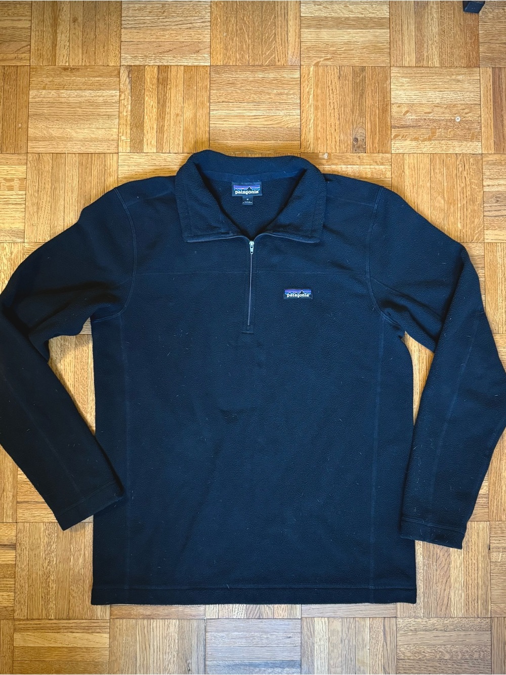 Patagonia Black Lightweight Quarter Zip Synchilla Mens Medium